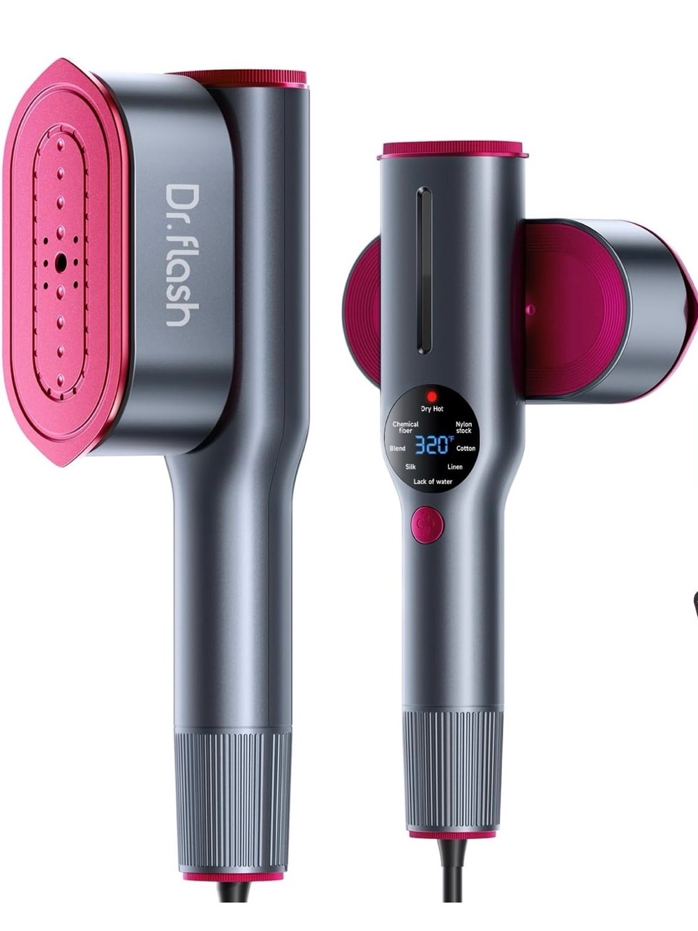 DRFLASH 2-in-1 Steamer & Iron for Clothes,15s Fast Heat-up 1200W Portable Handle